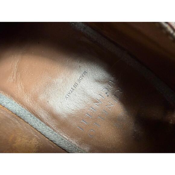 Brunello Cucinelli Shoes Mens Size 9 Brown Leather Wingtip Brogue Oxford Italy main image 4